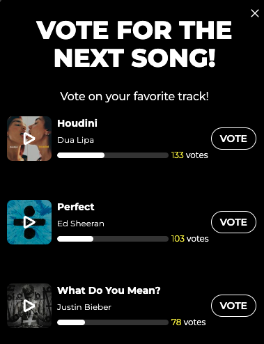 Guest poll example screenshot